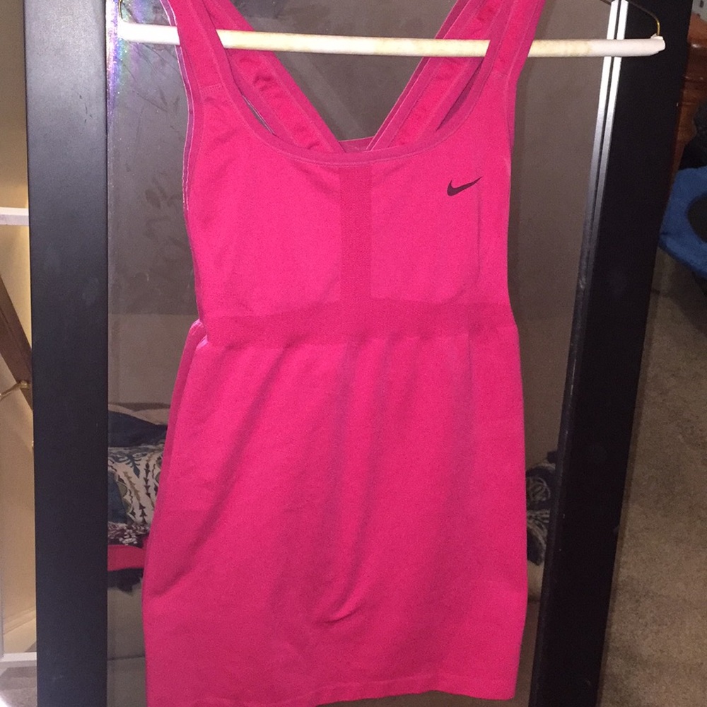 Pink Nike exercise tank top